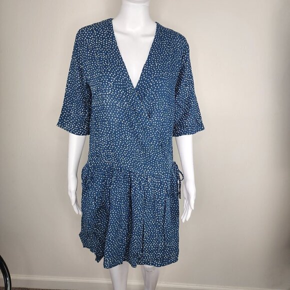 NWT One Teaspoon Starry Night Wrap Dress Navy Small - Picture 1 of 10